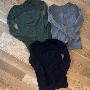 Fabletics Women's Tops in Green, Gray, and Black